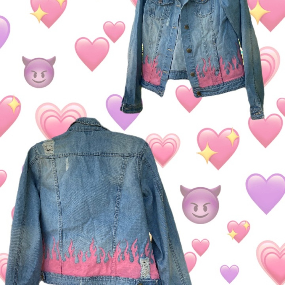 Flames Denim Jacket - image 4
